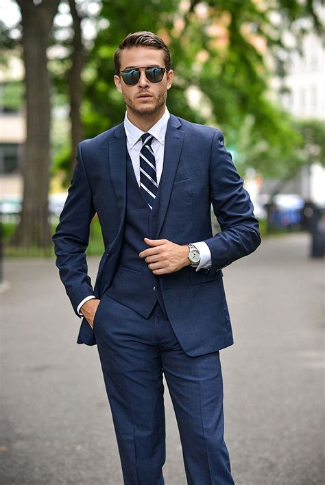 navy suit tie